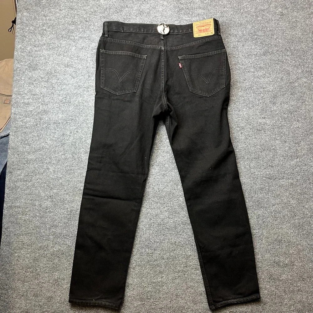 Levi's 550 Relaxed Fit Jeans Mens Black Denim Classic Straight Zip Fly - 36X28.5
